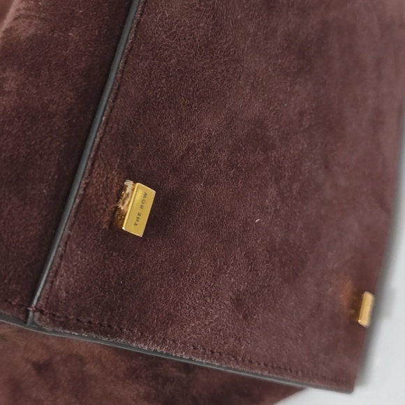 The Row Soft Margaux Suede Shoulder Bag - Dark Brown - Picture 6 of 16
